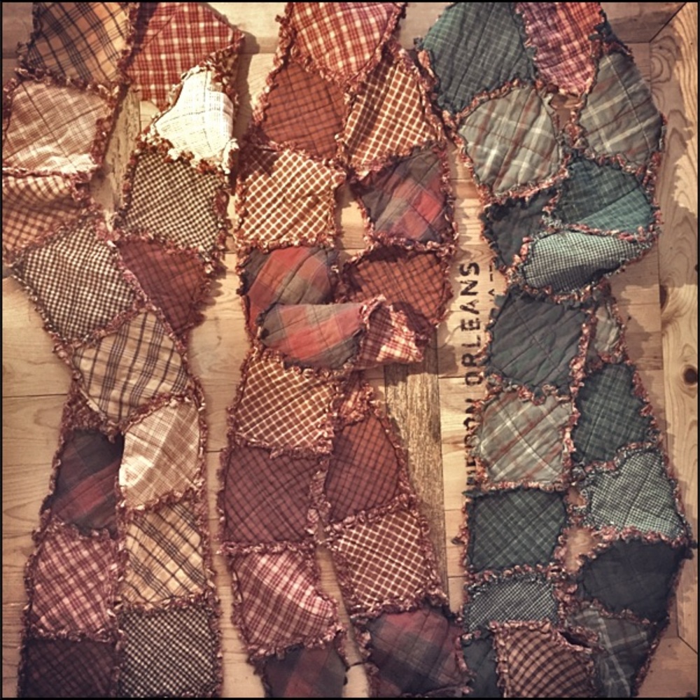 //ADDED MORE// Long upcycled pieced autumn scarf - Picture 5 of 8